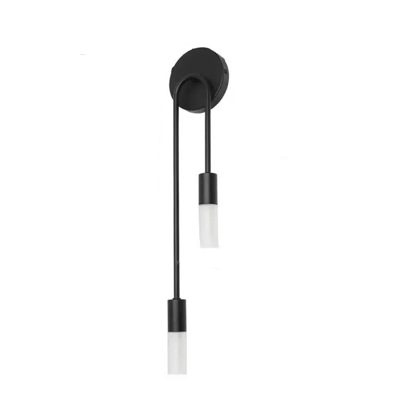 Lámpara de pared LED moderna en negro para pasillos y dormitorios 8