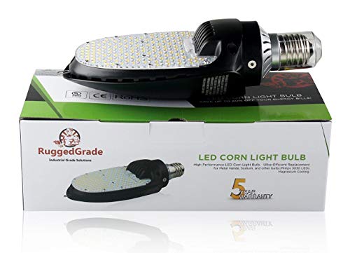 Ruggedgrade 8,800 Lumen Led Corn Bulb - 75Watt -E39 4000K- Replacement For 250Watt Metal Halide Bub - 180Bulb - Led Corn Light Bulb - High Efficency 120 Lumens To Watt #TOP3