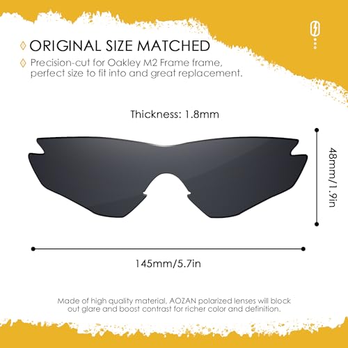 Image of ANSI Z87.1 Replacement Lenses For Oakley M2 Frame OO9212 Sunglass