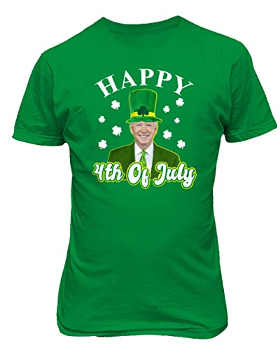 LES TRICOT St Patricks Day Biden Happy 4th of July Funny Unisex Tee Tshirt (Green, X-Large) LES TRICOT St Patricks Day Biden Happy 4th of July Funny Unisex Tee Tshirt (Green, X-Large)