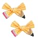 Totelux Back to School Hair Bow Clips Pencil Hair Barrettes Stripe Bowknot Hairpin for Women Girls Teacher Student First Day of School Hair Accessories 2Pcs