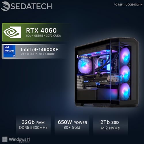 PC Gaming Expert Watercooling Large Vision • i9-14900KF • RTX4060 • 32Gb DDR5 • 2Tb SSD M.2 • Windows 11 - PC Desktop - Immagine 1