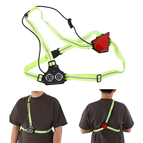 RiToEasysports Lampe de Poitrine Rechargeable, Lampe Frontale Réglable et Lumineuse avec Chargement USB pour la Course à Pied, Le Cyclisme, Le Camping, L'alpinisme