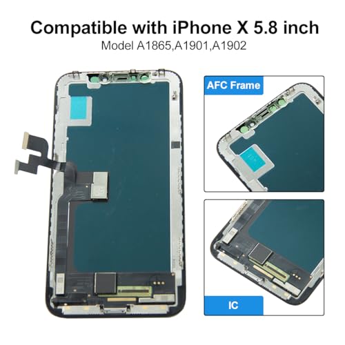 Efaithfix A1865/A1901/A1902 For Iphone X Lcd Screen Replacement 5.8 Inch Frame Assembly Lcd Display And 3D Touch Screen Digitizer Full Hd thumb #2