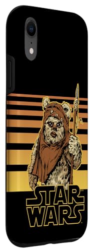 Coque iPhone XR Star Wars Ewok rigide avec motif dégradé rayures orange - 3
