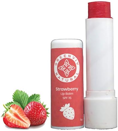 Greenviv Natural Lip Balm, Strawberry & Beetroot, 5gm