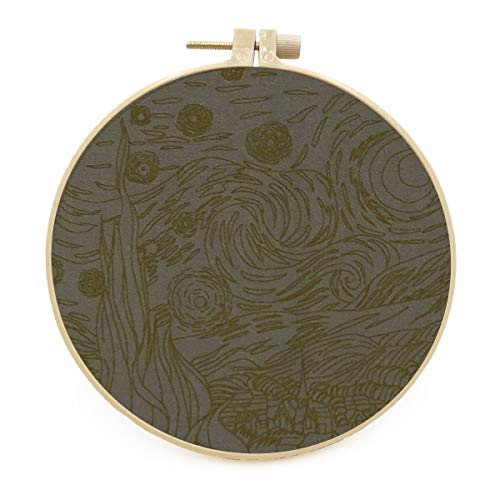 Maydear Stamped Embroidery Kit for Beginners with Pattern, Cross Stitch kit, Embroidery Starter Kit Including Embroidery Hoop, Color Threads and Embroidery Scissors (Starry Night) - Thumbnail 5
