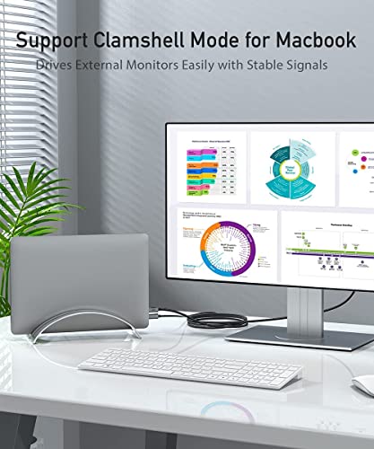 Image of uni USB C to DisplayPort Cable for Home Office (4K@60Hz, 2K@165Hz), Sturdy Aluminum USB Type-C to DisplayPort Cable [Thunderbolt 3 /4 Compatible] for MacBook Pro /Air, iPhone 15 Pro /Max, XPS, Surface