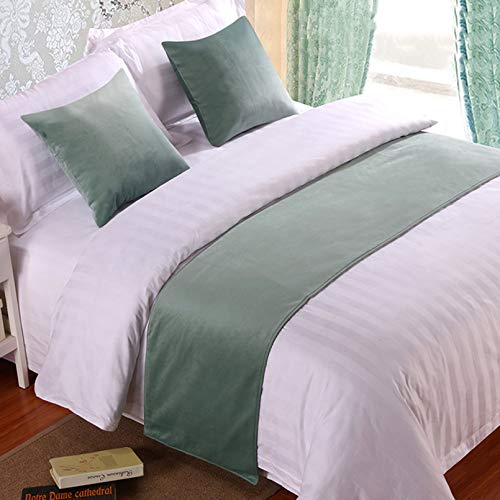 Bettläufer-Set Mit Kissen - Baumwolle-Leinen Für Fußende