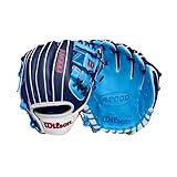 Wilson Fall 2024 A2000® PF88SS 11.25” Infield Baseball Glove - Right Hand Throw, Navy/Sky Blue/White