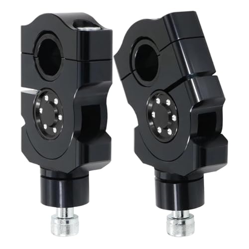 Adaptateur pontet moto de précision en aluminium usiné noir pour guidon
