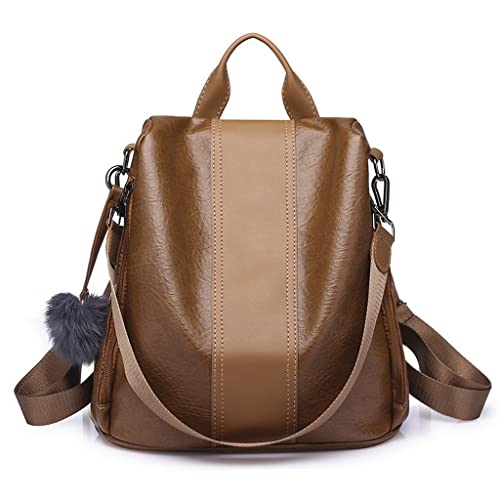 Sac à dos antivol noir en cuir souple de grande capacité pour les femmes actives