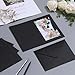 Photo Frame Cards with Envelopes 4x6 - Paper Picture Frame for Photo Insert, Cardboard Photo Insert Card Holder for Wedding, Birthday, Classroom DIY (Black, 50 Count)