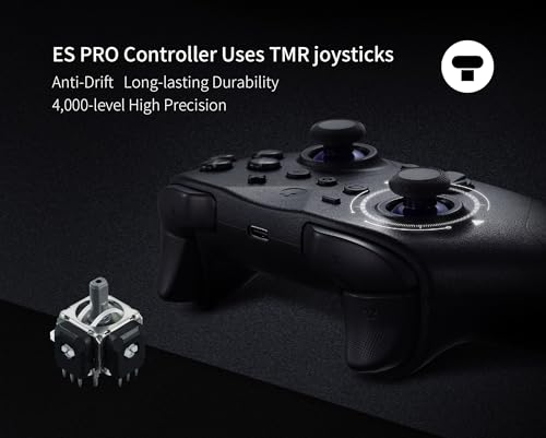 GuliKit ES PRO Wireless PC Controller – TMR Anti-Drift&Anti-Snapback Joysticks, Lower Wireless Latency 3.25ms, Compatible with PC/Switch/Android/Switch 2 Wake-up,30h Battery, Gyro&Turbo for FPS by GuliKit - Image 3