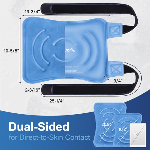 apexup ice pack for knee pain relief large reusable wrap after surgery flexible gel cold pack for injuries pain relief for back shoulder elbow ankle and leg blue l 1pk