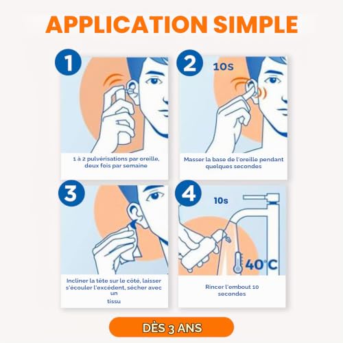 AUDISPRAY JUNIOR -Spray auriculaire - Hygiène - Enfants - Hygiène de l'oreille - Prévient l'accumulation de cérumen - Spray - 25 mL - De 3 à 12 ans – vue 6