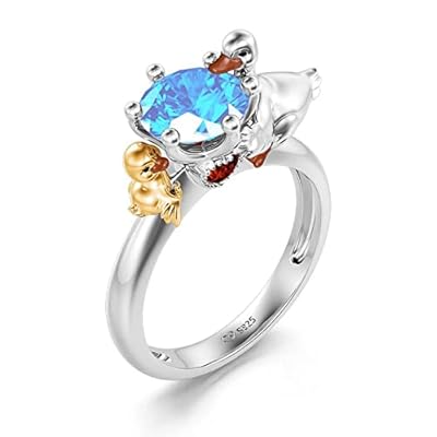 Jeulia Hug Me Bague en argent sterling coupé ronde Togo Ubuy