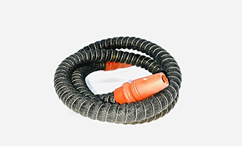 Decent | Hookah Hose With Rubber 35 Inch Pipe Washable Brown Handle Hookah Accessories (Black) #TOP6