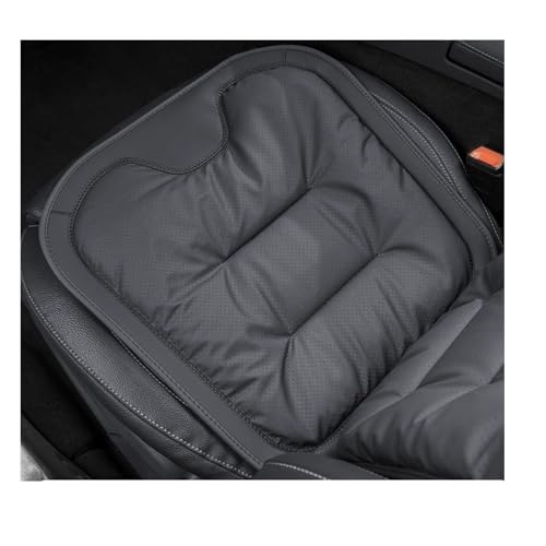 ZQX 車 座布団 レザー 通気性 低反発 おしゃれ シート クッション 蒸れにくい 滑り止め加工 防汚 約3cmの厚み 四季通用 運転席 助手席 2枚セット(ブラック)