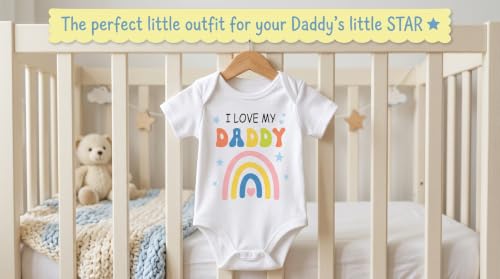 Image of Lillypupp Cotton Body Suit For New Born Baby Boy Girl Made To Express Love For Fathers /Daddies. Half Sleeves Romper Bodysuit Clothes For Infant Toddler Boys Girls.