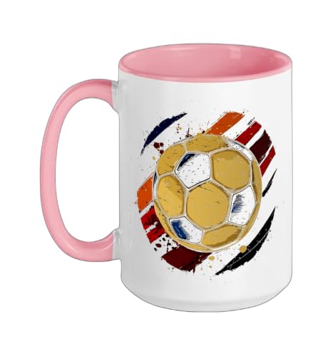 Vintage Soccer Penalty Mug 15oz Pink/White
