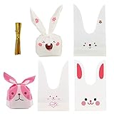 Perfekte Tischdekoration: Die schöne Kaninchen Tüte kann nicht nur eine Vielzahl von Snacks enthalten, sondern auch Ihren Tisch perfekt dekorieren. Sie können es auf Kindergeburtstagen und Familienfeiern verwenden. Die Hasen-Bonbontüte, die größer wird, weil sie mit Snacks gefüllt ist, ist eine großartige Foto-Requisite!