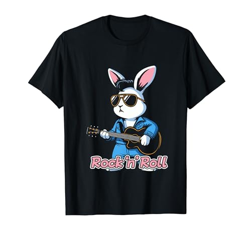 Rockstar Bunny Conejo cantante de rock Camiseta