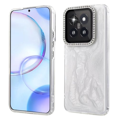 JNERBUYI Funda de Teléfono para Honor 70 Lite/Honor X6 / Honor X8 5G, Cubierta Prueba de Golpes Hecha Material Tup, Parachoques Cámara Diamante, Case para Niñas. Blanco