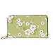 Produktbild JHGFG Mode Handtasche Reißverschluss Brieftasche Frühlingsblumen Kirschbaum Telefon Kupplung Geldbörse Abendkupplung Blockieren Leder Brieftasche Multi Card Organizer