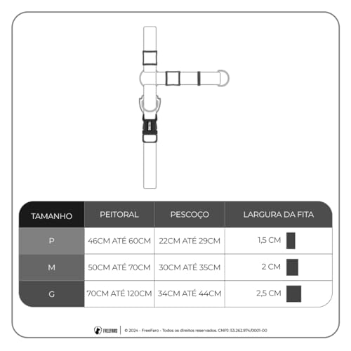 Freefaro - Peitoral Antipuxão Lilac - Tam.M