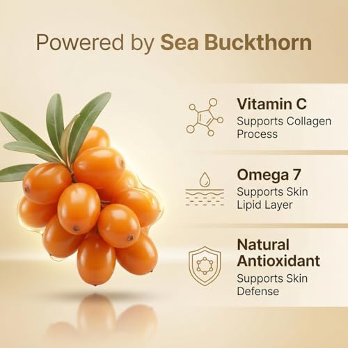 Image of Biosash Sea Buckthorn Anti-Wrinkle Serum 30ml | Vitamin C & E, Omega 3 6 7 9, For Dark Spots & Glowing Skin, Himalayan Berry Oil