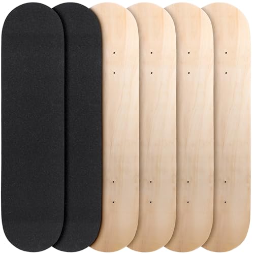 Meooeck 6 Pcs Blank Skateboard Decks 32x8 Inches