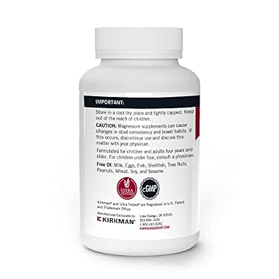 Kirkman - Magnesium Bisglycinate Chelate - 250 Capsules - Relaxes Nerves & Muscles- Prompts Restful Sleep - Hypoallergenic