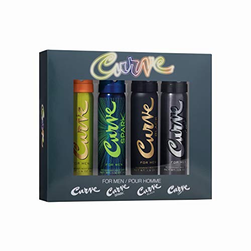 LIZ CLAIBORNE Curve Curve for Men Body Deodorant 4 Piece Spray Set
