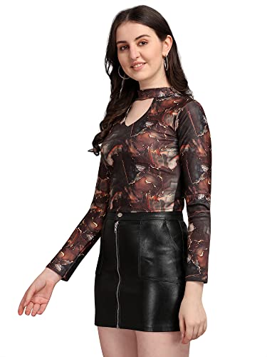 Image of PURVAJA Women's Solid Slim Fit T-Shirt