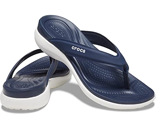 Image of Crocs Capri V Sporty Women Flip Navy UK5