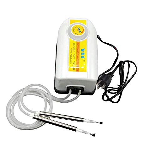 Vacuum Sucking Pen,110V IC SMD Pick up Vacuum Sucking Pen Remover Tool with 2 Suction Headers (White+Yellow)