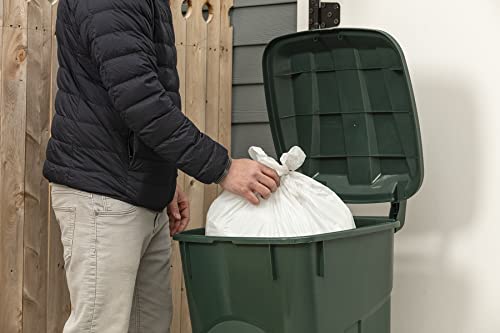 ECOSolution 32 Gallon Wheeled Outdoor Garbage Can with Attached Snap Lock Lid and Heavy-Duty Handles, ECO Green, Heavy-Duty Construction, Perfect Back Yard, Deck, or Garage Trash Can, Pack of 2 by United Solutions - Image 5