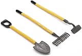 3Pcs 1/12 Miniature Shovel Rake and Hoe Farm Tools Dollhouse Decoration Accessories Yard Supplies Scene Model Set Decor Accessories
