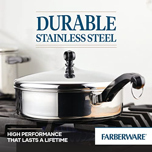 Farberware Classic Series Stainless Steel Saute Pan with Lid, 2.75-Quart Kitchenware, Silver by Farberware - Image 6
