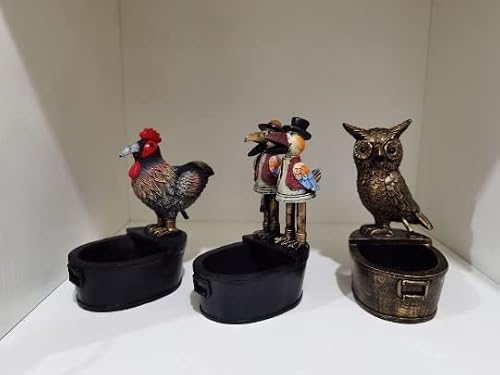 Funny Metal Resin Water Fountains,Fountain Yard Decor,Crow Owl Fish Woodpecker Toucans Water Fountains,Animal Statue Fountain For Garden Patio Porch Art Decorations (Owl) #TOP2