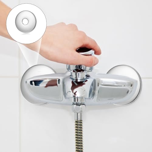 2 Pack Large Shower Arm Flange 3.15Inch Round Stainless Steel Chrome Replacement Escutcheon Plate, Universal for Most Brands Shower Head Arms, 1/2\" Pipes, Ideal for Covering Gaps & Holes