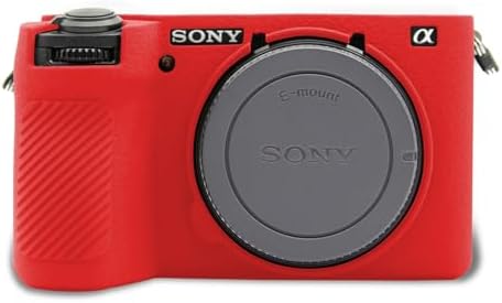 Easy Hood Camera Case for Sony Alpha 6700, Soft Silicone Protective Cover a6700 DSLR Camera Anti-Scratch Slim Fit Body Skin Protector Housing Sleeve for Sony A6700 Mirrorless Camera Red