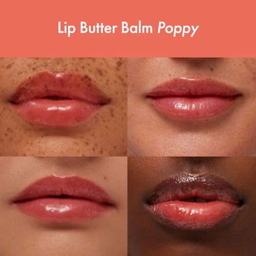 Image of Summer Fridays Lip Butter Balm Summer Fruit Trio - Tinted Hydrating Lip Balm for Instant Moisture + Glassy Shine - Vegan Skincare Makeup with Shea Butter - Set Includes Pink Guava, Poppy, + Cherry
