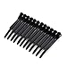 Drayas 12Pcs/set 3.7 Inches Metal Hair Clips for Styling and Sectioning,Dividing Duck Bill Clips with Prevent slippery Holes, Professional Salon Hair Clips for Women and Girls (Black)
