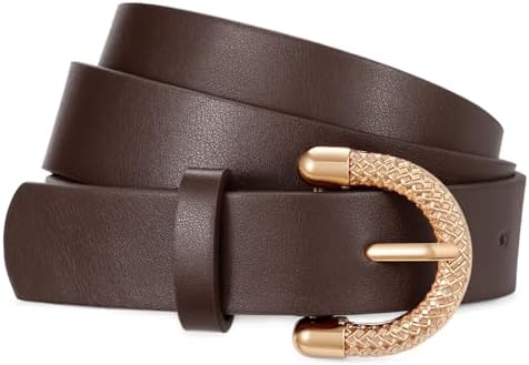 XZQTIVE Women's Leather Belts for Jeans Dresses Pants Fashion Gol...