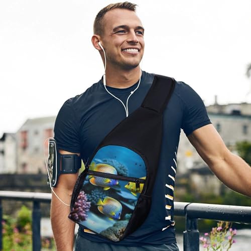 Mochila tipo sling para senderismo y uso casual unisex miniatura 3