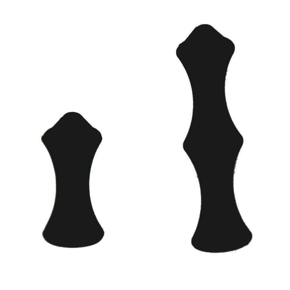 2pcs Archery Finger Gurad Saver Protective Gear Soft Silicone for Recurve Bow Accessories (Black)