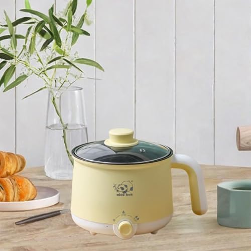 JISADER Panela elétrica, panela de arroz elétrica portátil de aço inoxidável mini panela de viagem p