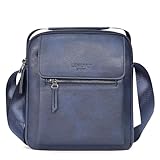 Picture of Lemuvlt Medium Crossbody bag for men shoulder bag mens purse satchel leather messenger bag gift(Navy)